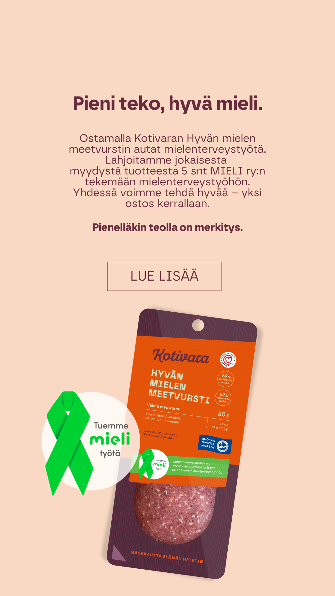 MIELI-mobiilietusivu